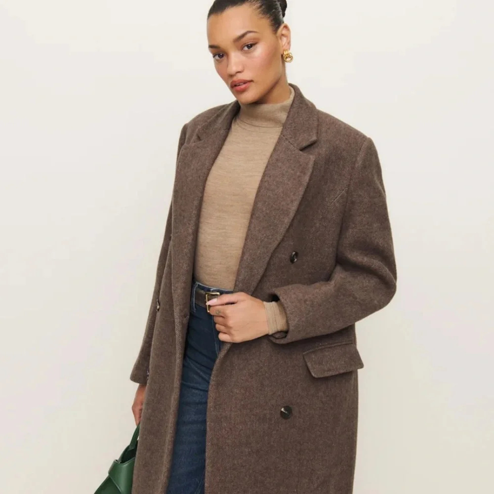 Reformation Lucas Coat Brown - Size S - Picture 4 of 7